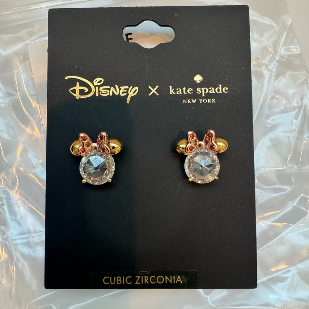 Kate Spade Gold and Pink Stud Earrings - Picture 2 of 7